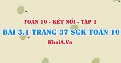 Bài 3.1 trang 37 SGK Toán 10 tập 1 Kết nối tri thức